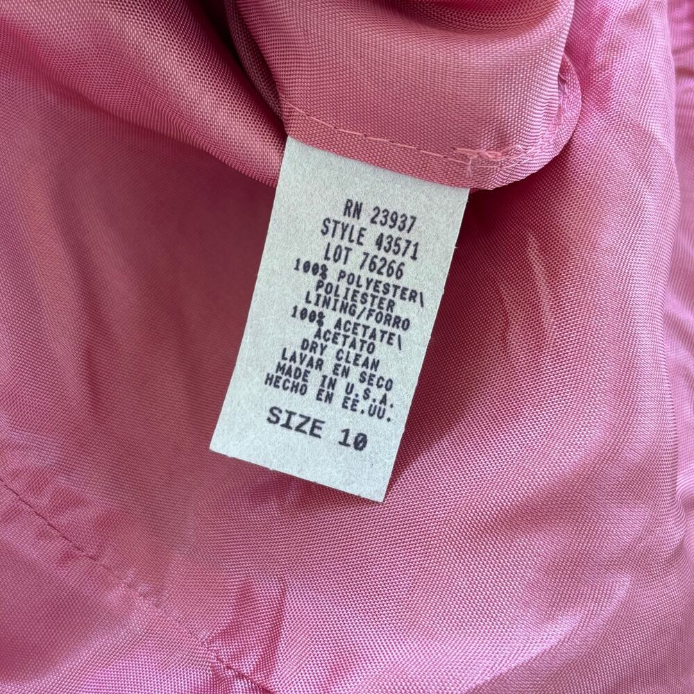 90s Vintage Dressbarn Top 10 Pink Satin Ruched Vest Button Office Siren Glam Y2K - Picture 6 of 15